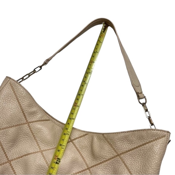 Tory Burch Womens Port Frida Blush Pink Diamond Stitched Pebbled Hobo Tote $548 - Picture 10 of 12